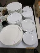 GASCHES PART DINNER SERVICE, DRINKING GLASSES, MUGS ETC