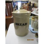 LARGE REPRODUCTION POTTERY BREAD BIN