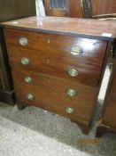 LATE 18TH/EARLY 19TH CENTURY MAHOGANY COMMODE CABINET, LIFTING LID WITH FOUR DUMMY DRAWERS BELOW