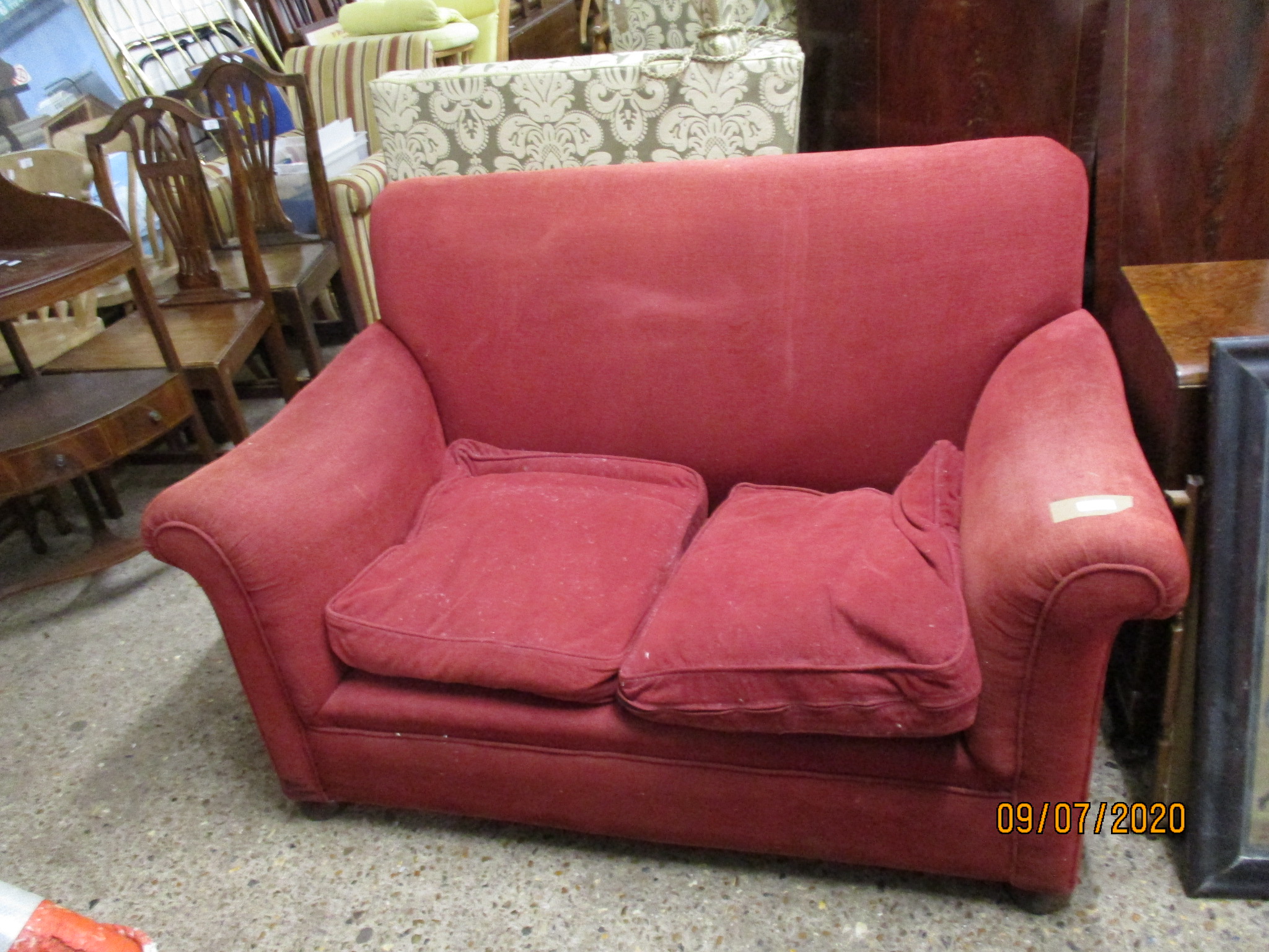 LATE 19TH/EARLY 20TH CENTURY TWO-SEATER SOFA