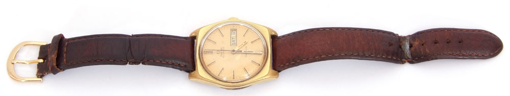 Gent's third quarter of 20th century Omega gold plated and stainless steel backed automatic wrist - Image 4 of 4