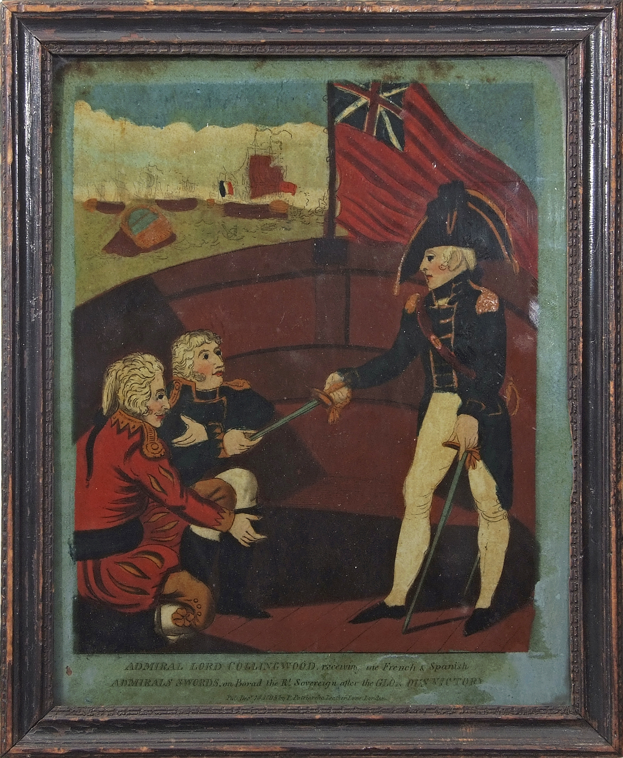 English School (19th century), "Britannia lamenting the death of Admiral Lord Nelson", reverse - Image 2 of 2