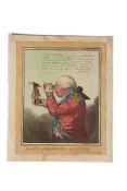 James Gillray (1757-1815), "The King of Brobdingnag and Gulliver", hand coloured etching with