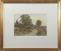 •AR Colin W Burns, (born 1944), Norfolk landscape with pheasant, watercolour, signed lower right, 20