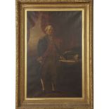 English School (19th century), Full length portrait of an Admiral, possibly one of Nelson's