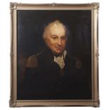 English School (19th century), Half-length portrait of an Admiral, thought to be Cuthbert