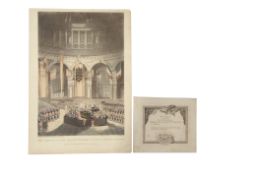 After William Orme, engraved by J Clark/J Hamble, "The ceremony of Lord Nelson's interment in St