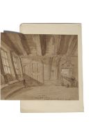 English School (19th century), "Lord Nelson's cabin of the Victory, a sketch from nature", pen,