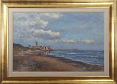 •AR Andrew King, ROI, EAGMA (born 1956), "Summer morning, Cromer", oil on board, signed lower