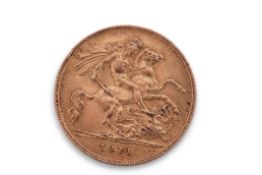 George V half sovereign, dated 1911