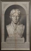 Charles Knight (1743-1846) "A marble bust of Admiral Lord Nelson carved by the Hon Anne Seymour