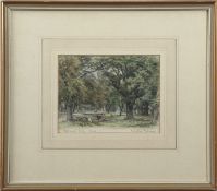 Harry Sutton Palmer (1854-1933), "Richmond Park 1920", watercolour, signed and inscribed with