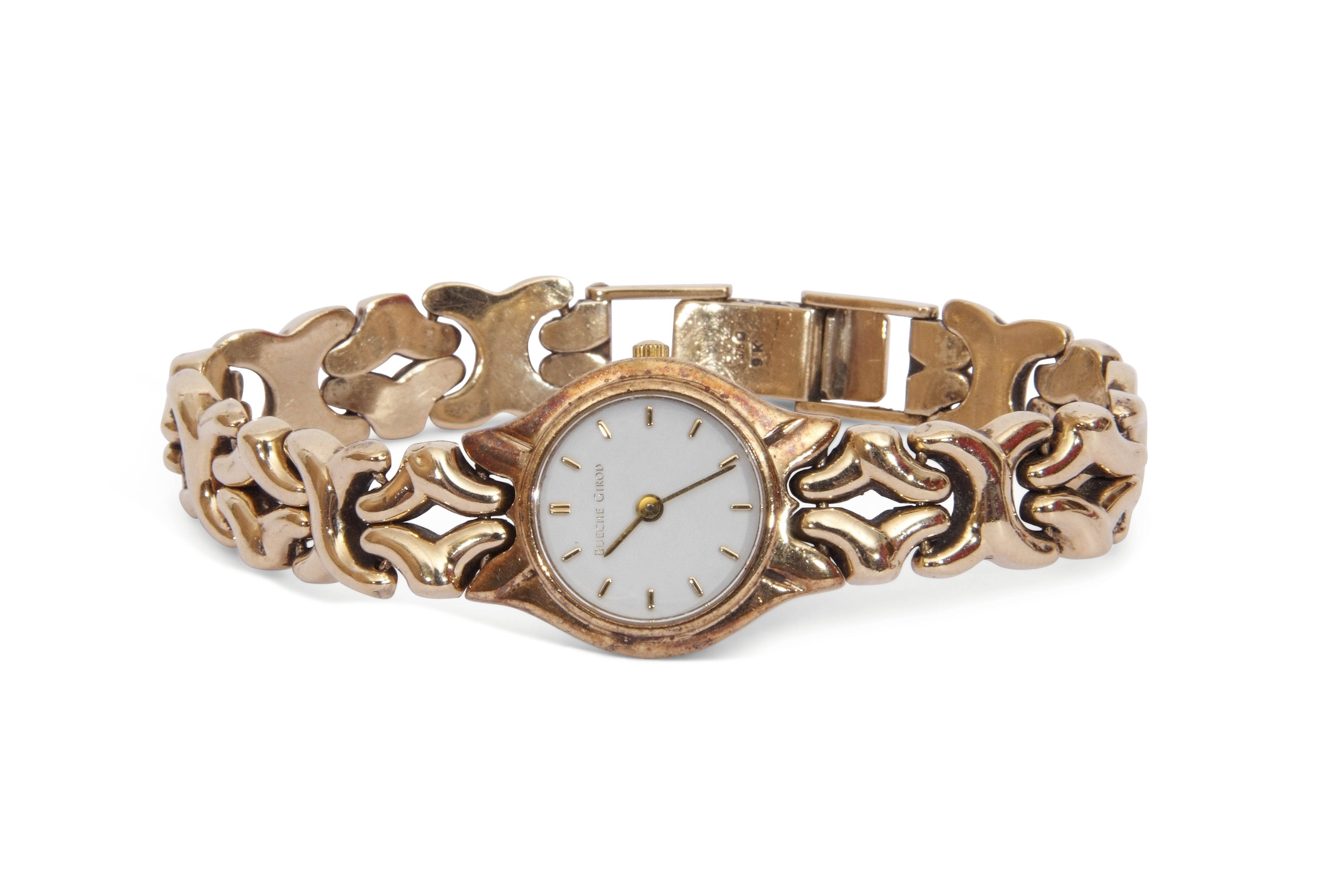 Last quarter of 20th century ladies Bueche Girod 9ct gold cased quartz movement wrist watch with