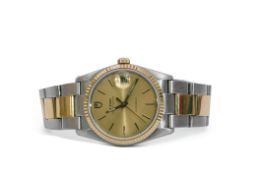 Gent's last quarter of 20th century Rolex Tudor Prince-quartz Oysterdate stainless steel and gold