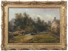 Alfred Vickers (1786-1868), "Windsor", oil on panel, signed lower left, 27 x 40cm