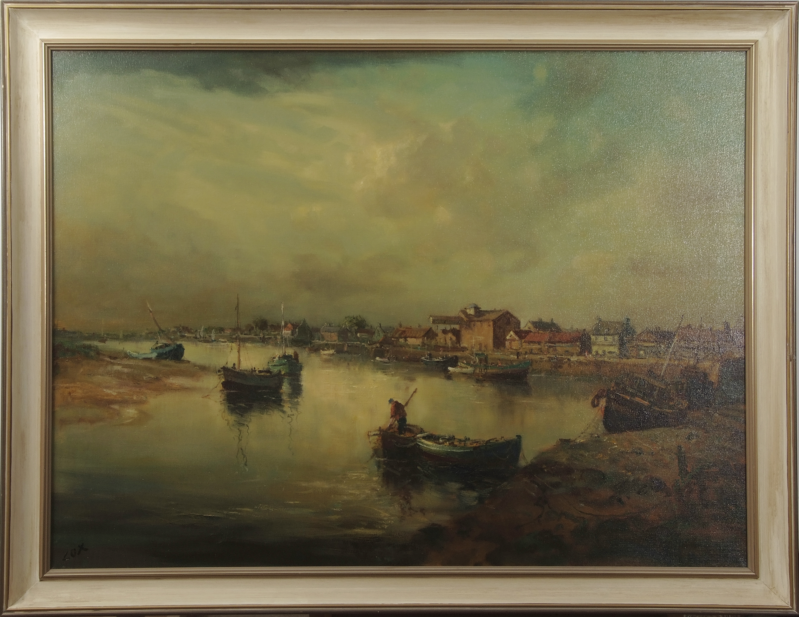 •AR Jack Cox (1914-2007), Extensive view of Wells, oil on canvas, signed lower left, 75 x 100cm.