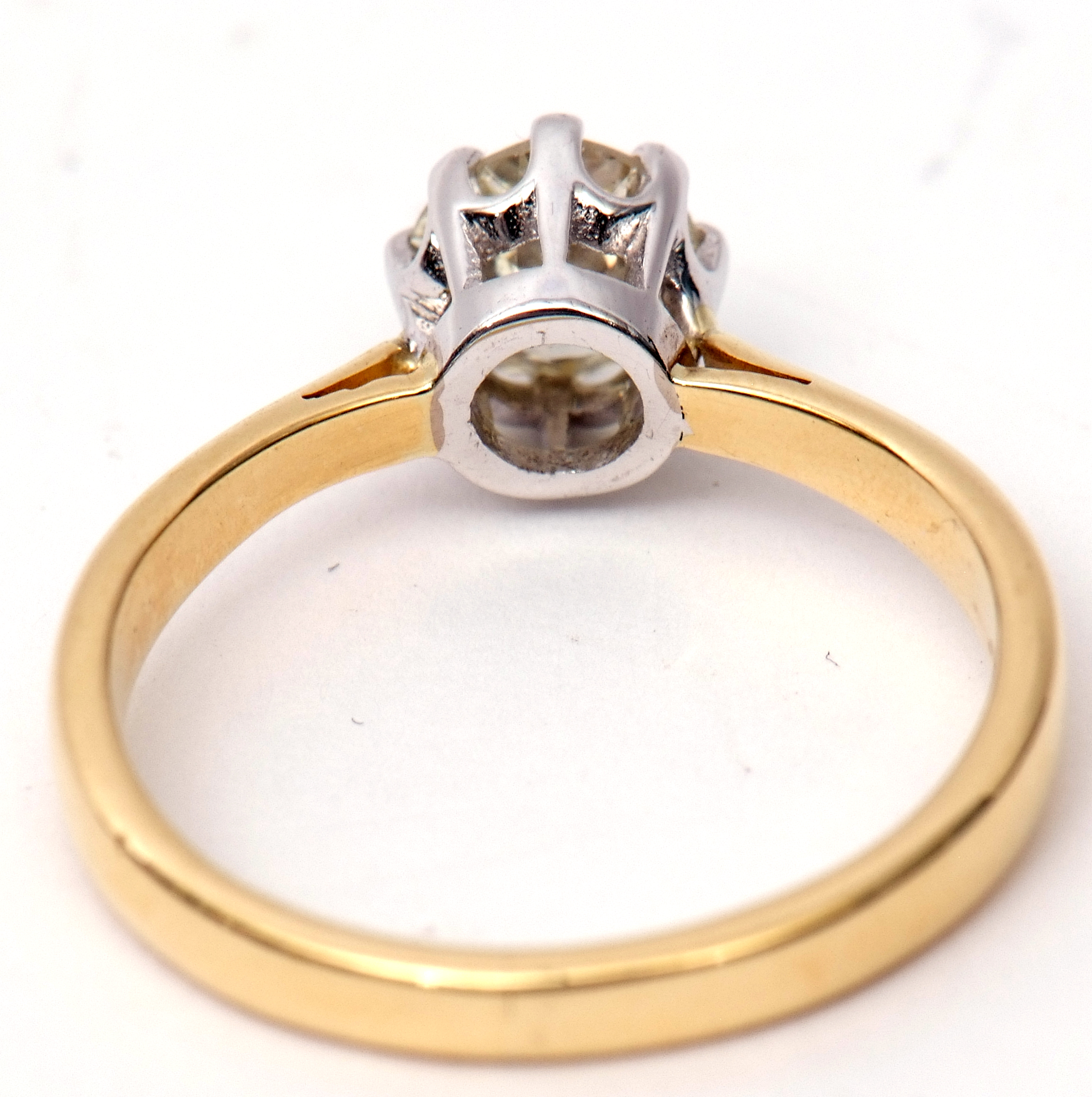 Single stone brilliant cut diamond ring, 0.82ct approx, multi-claw set and raised in a coronet - Image 6 of 8