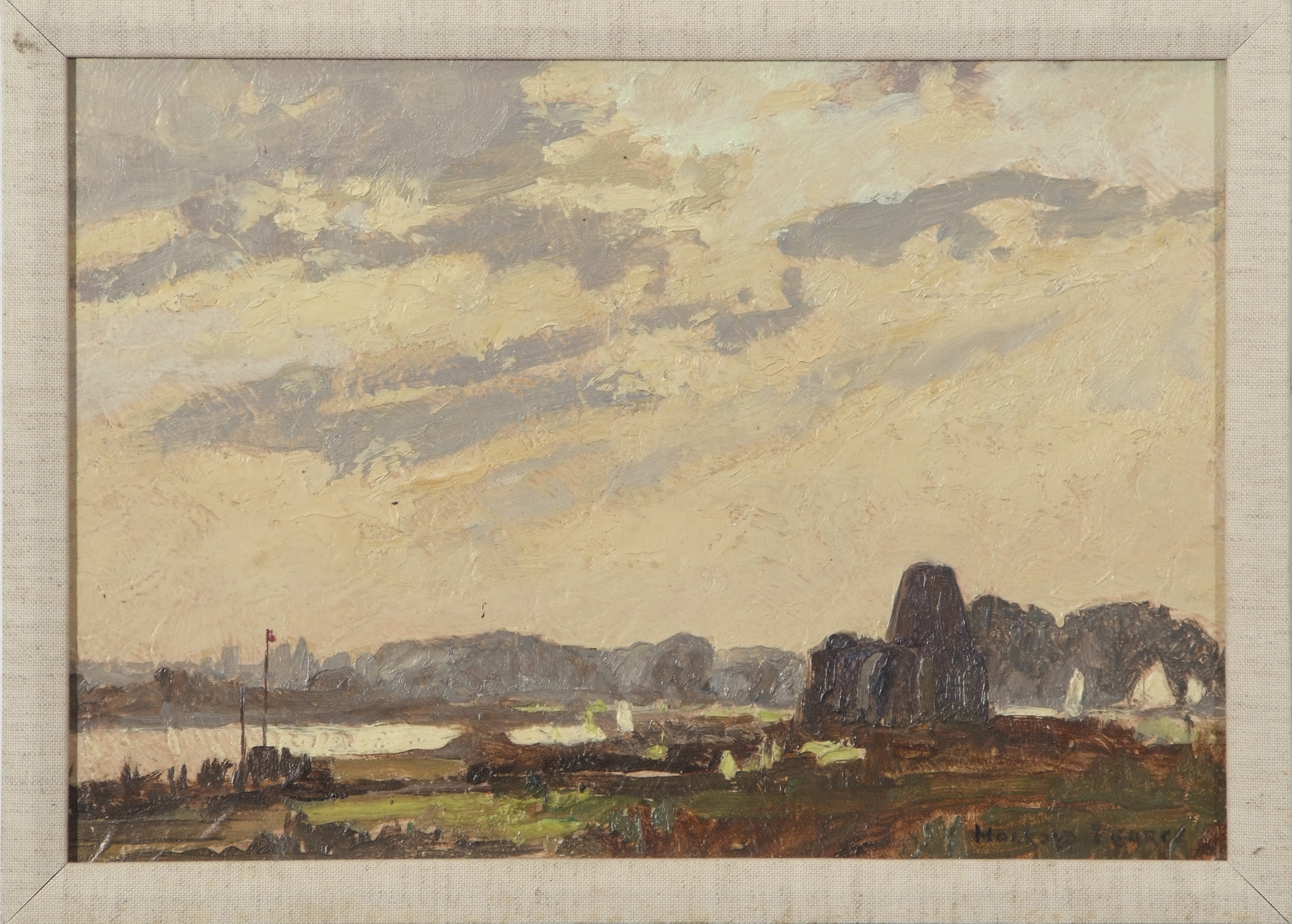 •AR Edward Holroyd Pearce (1901-1990), "St Benet's Abbey", oil on board, signed lower right, 22 x