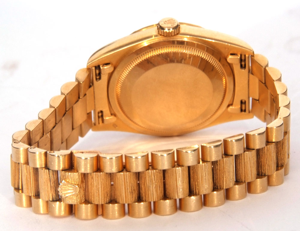 A FINE GENTLEMAN'S 18K SOLID GOLD ROLEX OYSTER PERPETUAL DAY DATE PRESIDENT BRACELET WATCH CIRCA - Image 3 of 6