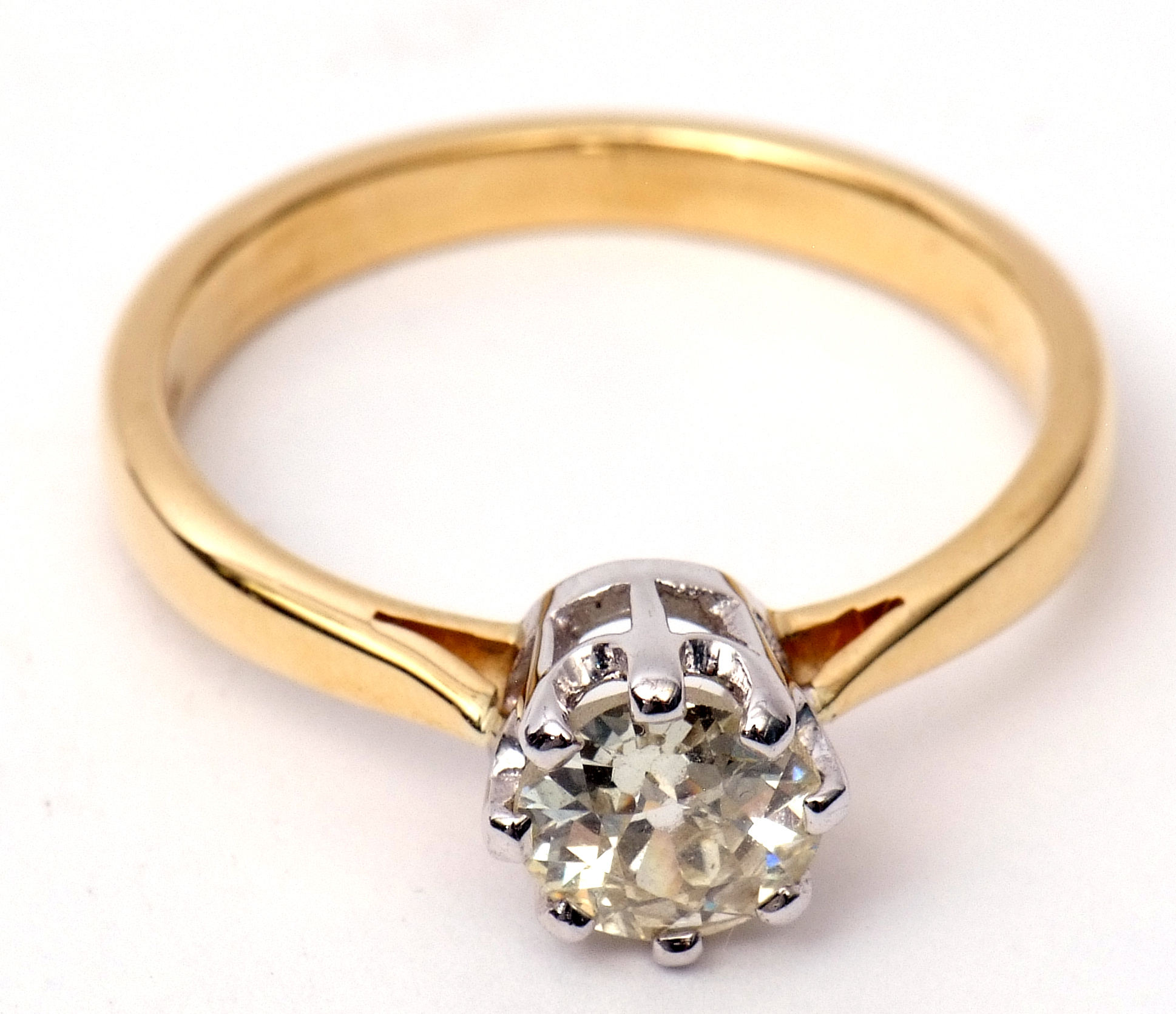 Single stone brilliant cut diamond ring, 0.82ct approx, multi-claw set and raised in a coronet - Image 7 of 8
