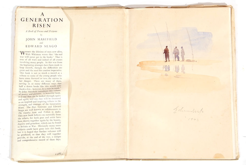 •AR Edward Brian Seago, RWS, RBA (1910-1974), "A Generation Risen", front page with watercolour - Image 2 of 3