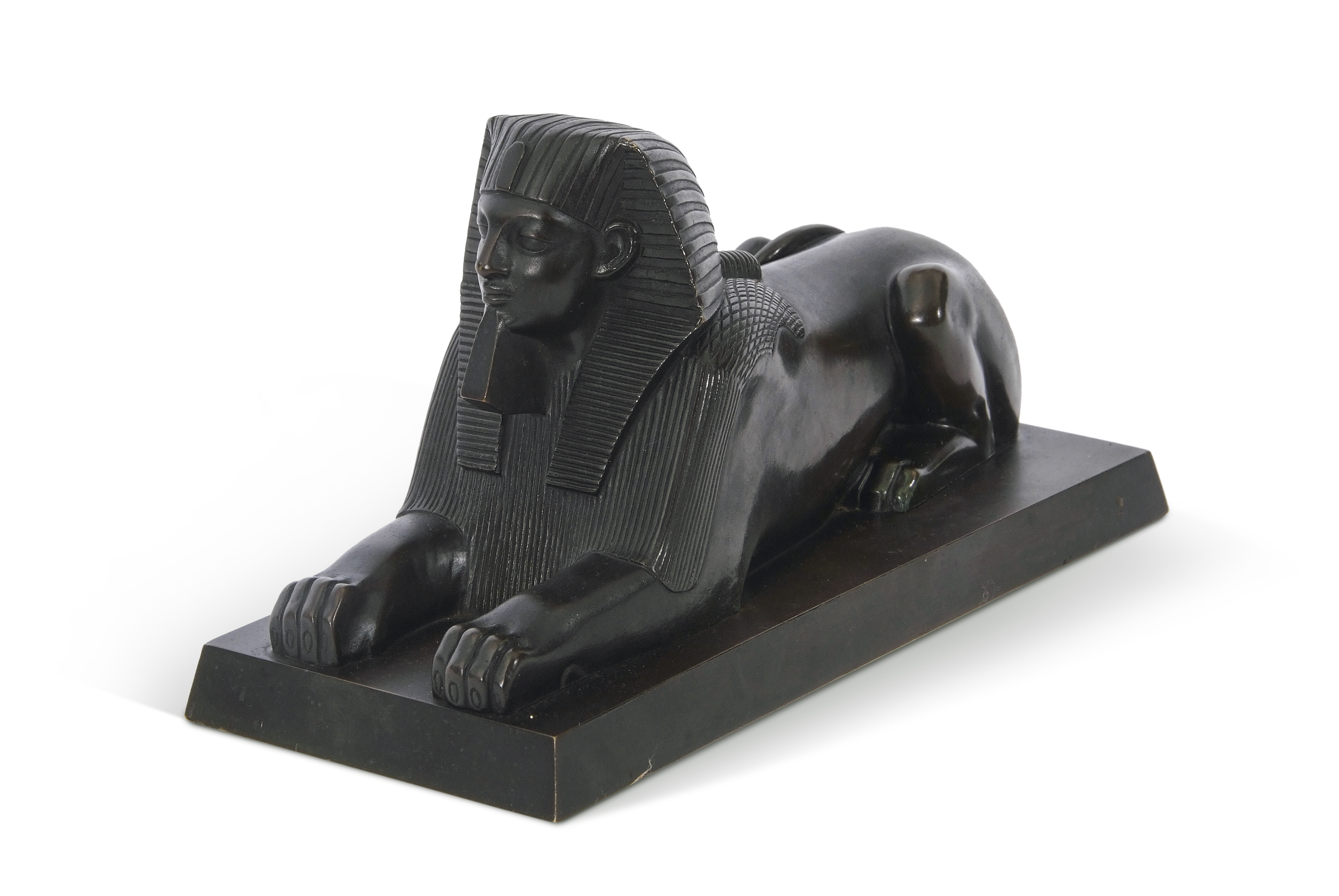 Fine quality late 19th/early 20th century bronze study of a sphinx (probably based on the Great