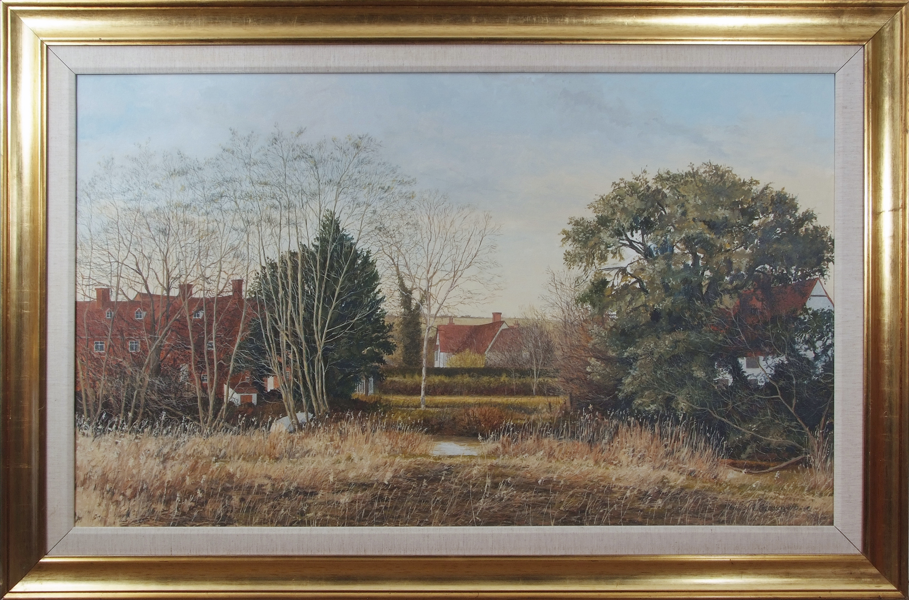 •AR Leon Pettersson (contemporary), "Flatford Mill", oil on canvas, signed and dated 1995 lower