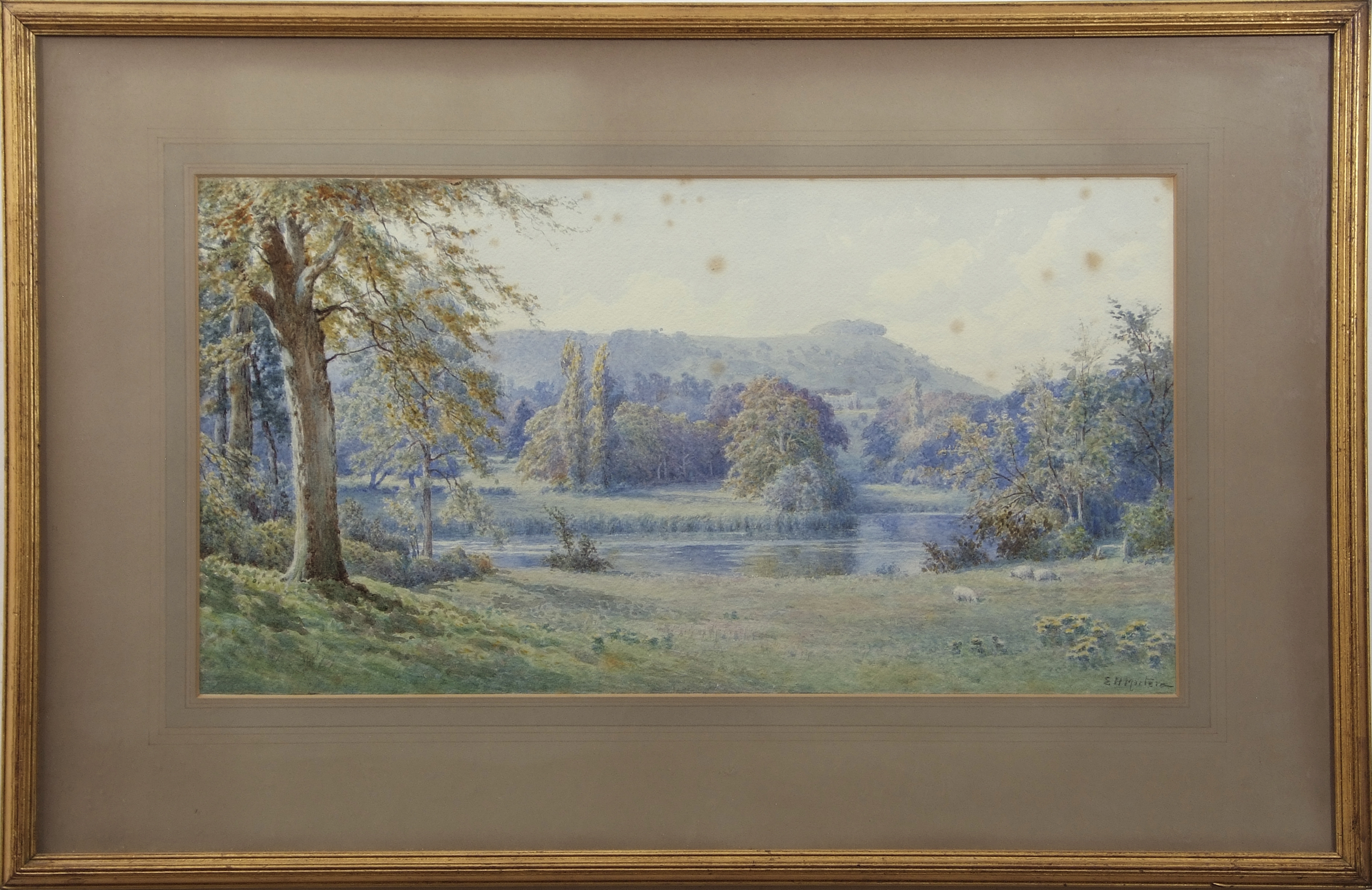 Elliot Henry Marten (19th/20th century), "Mysterious Chanctonbury", watercolour, signed lower right,