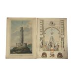 After R Burns, engraved by R Scott, "The Monument to the memory of Lord Nelson erected on the Calton