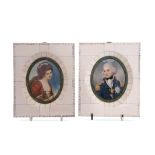 After Lemuel Francis Abbott (1760-1802) and George Romney (1734-1802), pair of 20th century oil