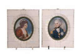 After Lemuel Francis Abbott (1760-1802) and George Romney (1734-1802), pair of 20th century oil