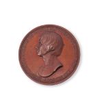 1805 Admiral Lord Horatio Nelson bronze medal by Thomas Webb (signed under bust), featuring to the