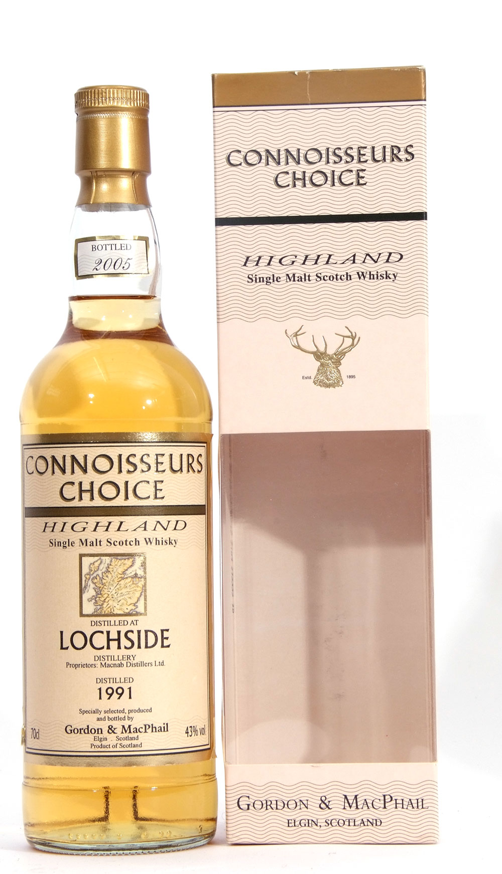 Lochside Highland Single Malt Scotch Whisky, distilled 1991, Connoisseur's Choice by Gordon &