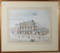 British School (20th century), The Alexandra Theatre, Liverpool, watercolour, extensively