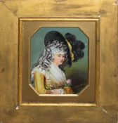 E Goodman (20th century), Portrait of a lady, miniature oil on board, signed and dated 1915 lower