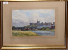 EF (20th century), Windsor Castle, watercolour, monogrammed and dated 1902 lower left, 24 x 34cm