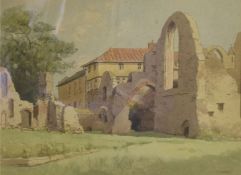 Vic Carter (20th century), Leiston Abbey, Suffolk, watercolour, signed lower right, 36 x 48cm