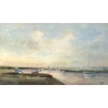 John Tuck (20th century), "Evening at Morston", watercolour, signed lower right, 28 x 48cm