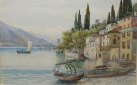 Masters (19th/20th century), "Lake Maggiore", watercolour, signed and inscribed with title lower