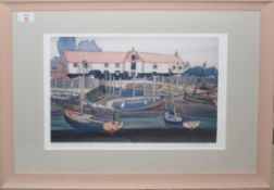 Nicholas Barnham (born 1939), "Burnham Overy Staithe Boathouse", coloured photographic print,