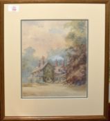 Violet Clutterbuck (1869-1960), "Marsham Hall", watercolour, initialled lower left, 28 x 23cm