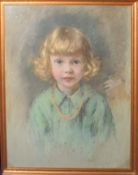 Isaac Michael Cohen (1884-1951), Portrait of a young child, pastel, signed lower right, 59 x 44cm