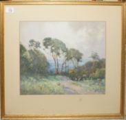 William Tatton Winter (1855-1928) RBA, "Hampstead Heath", watercolour, signed and inscribed with