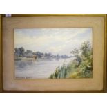 Steven John Batchelder (1849-1932), "At Horning, Aug 1921", watercolour, signed and inscribed with