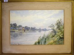 Steven John Batchelder (1849-1932), "At Horning, Aug 1921", watercolour, signed and inscribed with