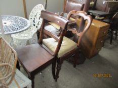 TWO ASSORTED EARLY 20TH CENTURY DINING CHAIRS, TALLEST APPROX 85CM