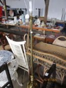 BRASS LAMP STANDARD, APPROX 144CM