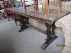 19TH CENTURY AND LATER REFECTORY TABLE, LENGTH APPROX 152CM