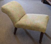 19th century mahogany framed floral upholstered gout stool