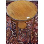 Edwardian mahogany circular occasional table, 51cm diam